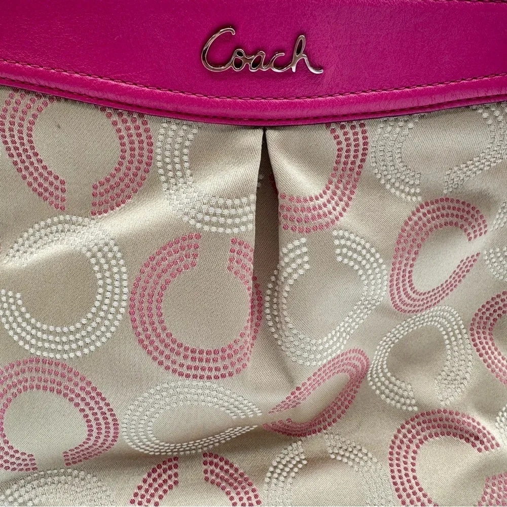 Coach Ashley Signature Op Art Shoulder Bag | Good Used Condition